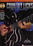 Prolicks Country Licks For Guitar Book & Cd Sheet Music Songbook