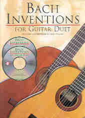 Bach Inventions Guitar Duet Tab Book & 2 Cds Sheet Music Songbook