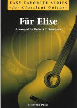 Beethoven Fur Elise Easy Classical Guitar Tab Sheet Music Songbook