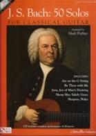 Bach 50 Solos For Classical Guitar Book + Audio Sheet Music Songbook