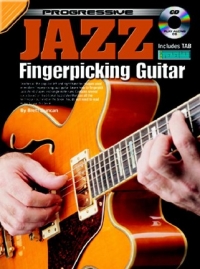 Progressive Jazz Fingerpicking Guitar Book & Cd Sheet Music Songbook