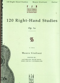 Giuliani 120 Right Hand Studies Op1a Guitar Sheet Music Songbook
