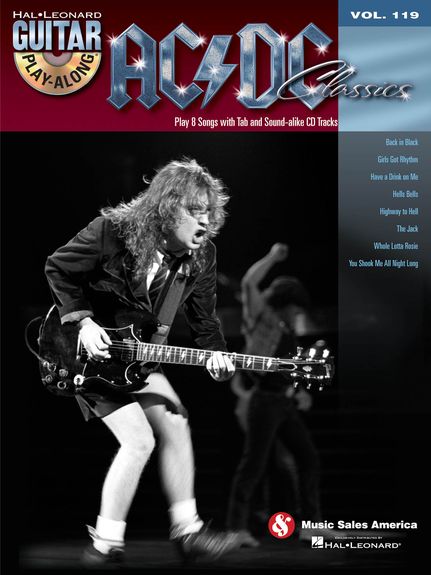 Guitar Play Along 119 Ac/dc Classics Book & Cd Sheet Music Songbook