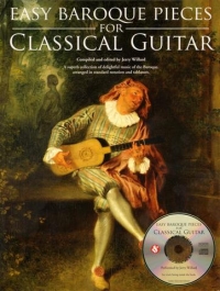 Easy Baroque Pieces For Classical Guitar + Cd Tab Sheet Music Songbook