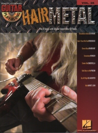 Guitar Play Along 35 Hair Metal Book & Cd Sheet Music Songbook