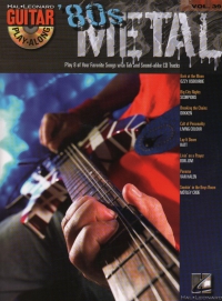 Guitar Play Along 39 80s Metal Book & Cd Sheet Music Songbook