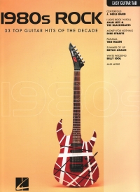 1980s Rock Easy Guitar Tab Sheet Music Songbook