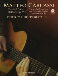 Carcassi Guitar Method Op59 & 25 Studies Op60 Sheet Music Songbook
