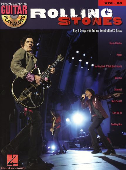 Guitar Play Along 66 Rolling Stones Book & Cd Sheet Music Songbook