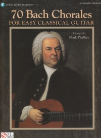Bach 70 Bach Chorales For Easy Guitar + Online Sheet Music Songbook