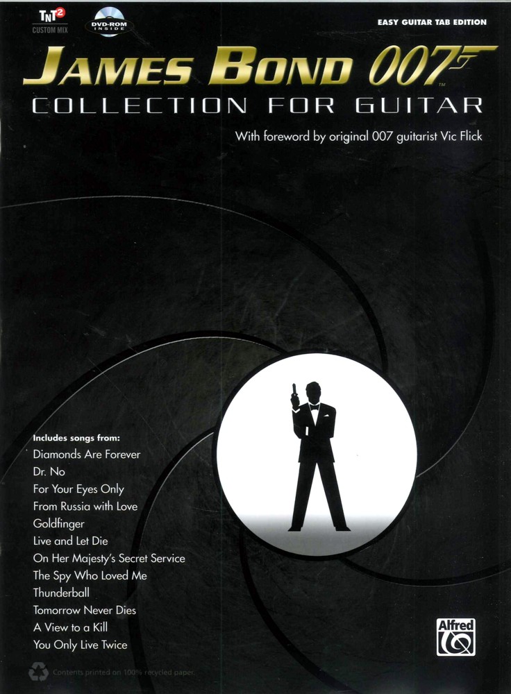 James Bond 007 Collection For Guitar + Dvd-rom Sheet Music Songbook