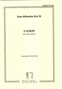 Bach Canon Bwv1079 2 Gtrs Pujol 1119 Sheet Music Songbook