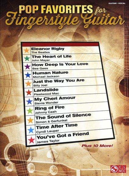 Pop Favorites For Fingerstyle Guitar Tab Sheet Music Songbook