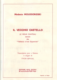 Mussorgsky Le Vieux Chateau 2 Guitars Sheet Music Songbook