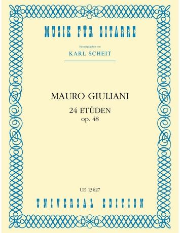 Giuliani 24 Etudes Op48 Scheit Guitar Sheet Music Songbook
