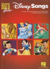Beginning Solo Guitar Disney Songs Sheet Music Songbook