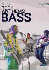 New Rock Anthems Bass Guitar Guitar Book Cd Sheet Music Songbook