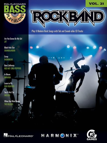 Bass Play Along 21 Rock Band Book & Cd Sheet Music Songbook