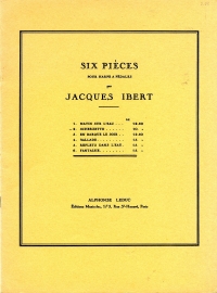 Ibert Scherzetto No 2 (from 6 Pieces) Harp Sheet Music Songbook