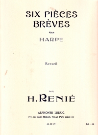 Renie 6 Pieces Breves Harp Sheet Music Songbook