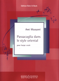 Maayani Passacaglia Dans Le Style Oriental Harp Sheet Music Songbook
