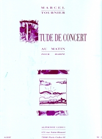 Tournier Etude De Concert (au Martin) Harp Sheet Music Songbook