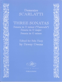 Scarlatti Three Sonatas Ed. Owens Harp Sheet Music Songbook