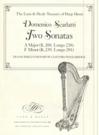 Scarlatti Two Sonatas Tr. Wooldridge Harp Sheet Music Songbook