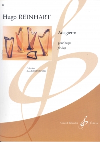 Reinhart Adagietto Solo Harp Sheet Music Songbook