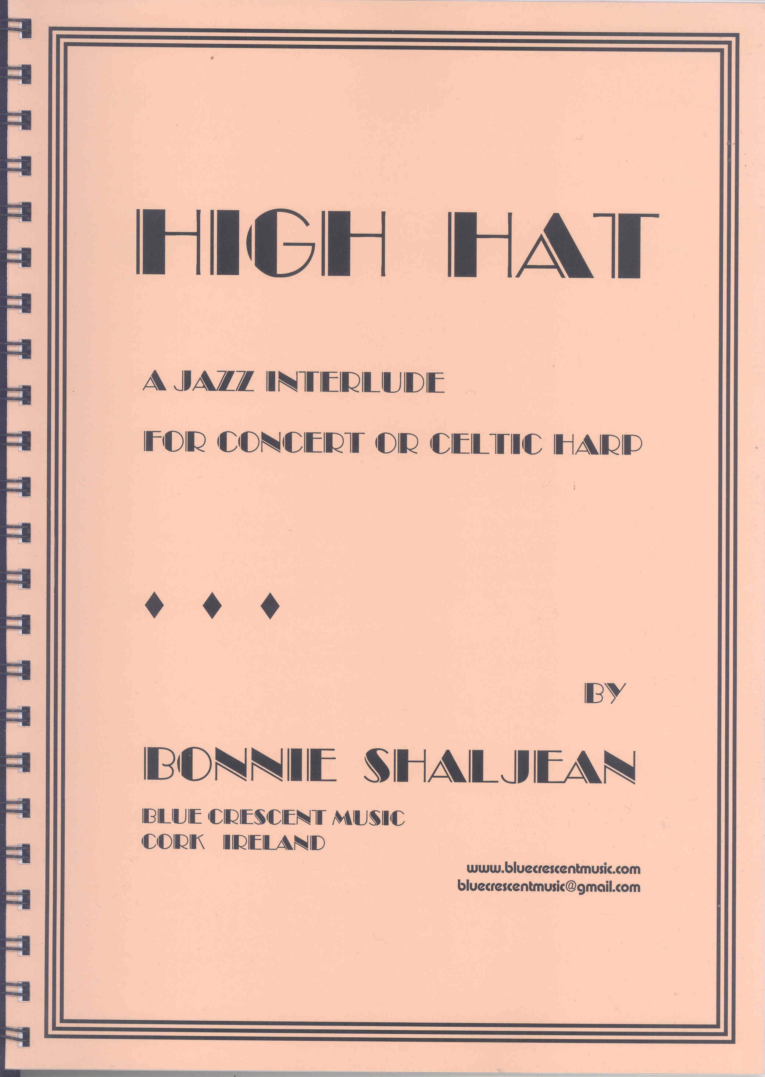 Shaljean High Hat Harp Sheet Music Songbook