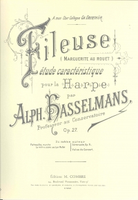 Hasselmans Fileuse Op27 Harp Sheet Music Songbook
