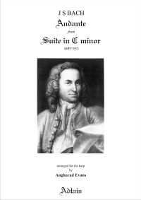 Bach Andante From Suite Cmin Bwv997 Evans Harp Sheet Music Songbook