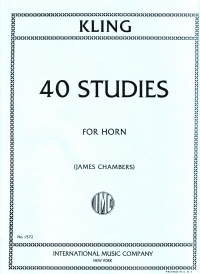 Kling Studies (40) Chambers Horn Sheet Music Songbook