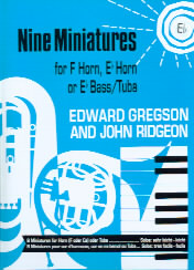 Gregson/ridgeon 9 Miniatures Eb Horn & Piano Sheet Music Songbook