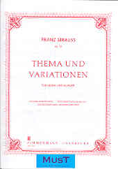 Strauss F Theme & Variations Op13 Sheet Music Songbook