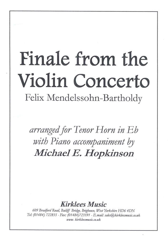 Mendelssohn Finale (violin Concerto) Eb Horn/pf Sheet Music Songbook