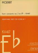 Mozart Concerto K417 Eb Eb/f Hn/pf Jones/alley Sheet Music Songbook