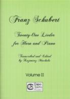 Schubert 21 Lieder For Horn & Piano Vol 2 Machala Sheet Music Songbook