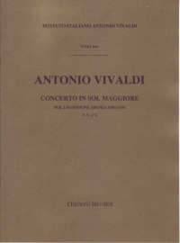 Vivaldi Mandolin Concerto G Maj (duet) Score Only Sheet Music Songbook