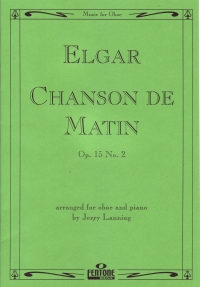 Elgar Chanson De Matin Op15 No 2 Oboe Sheet Music Songbook