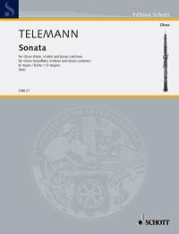 Telemann Sonata Bb Essercizii Musici Oboe Sheet Music Songbook