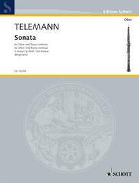 Telemann Sonata G Minor Oboe Sheet Music Songbook