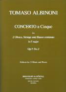 Albinoni Concerto Op9 No 3 F Oboe Duet Sheet Music Songbook