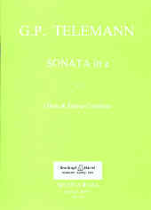 Telemann Sonata Amin (oboe & Piano) Sheet Music Songbook