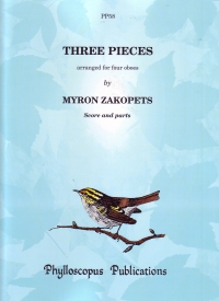 Three Pieces For Four Oboes Zakopets Sheet Music Songbook