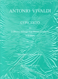 Vivaldi Concerto Dmin Rv535 2 Oboes & Piano Red Sheet Music Songbook