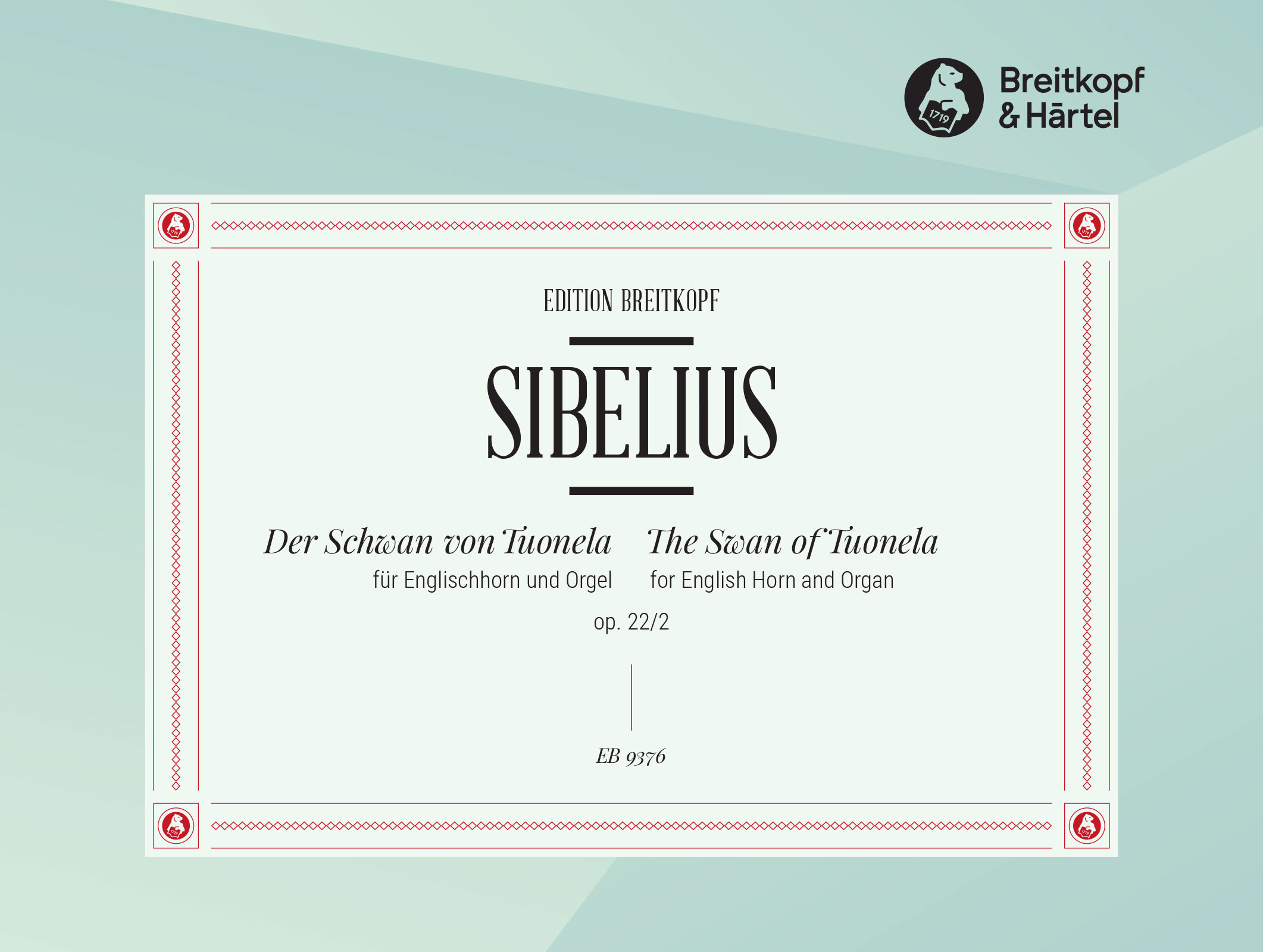 Sibelius The Swan Of Tuonela Cor Anglais & Organ Sheet Music Songbook