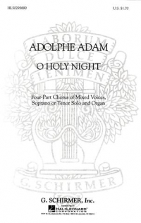O Holy Night (cantique De Noel) Adam/noble Organ Sheet Music Songbook