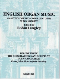 English Organ Music Vol 3 Langley Sheet Music Songbook
