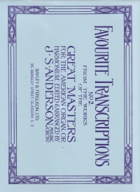 Favourite Transcriptions No 2 Anderson Organ Sheet Music Songbook